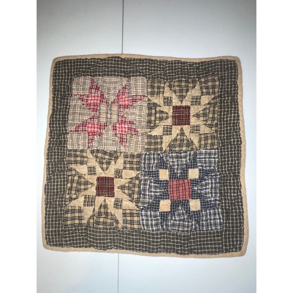 Farmhouse Primitive Other - Farmhouse Primitive Decorative Wall Hanging Quilt Stars Handmade 16X16